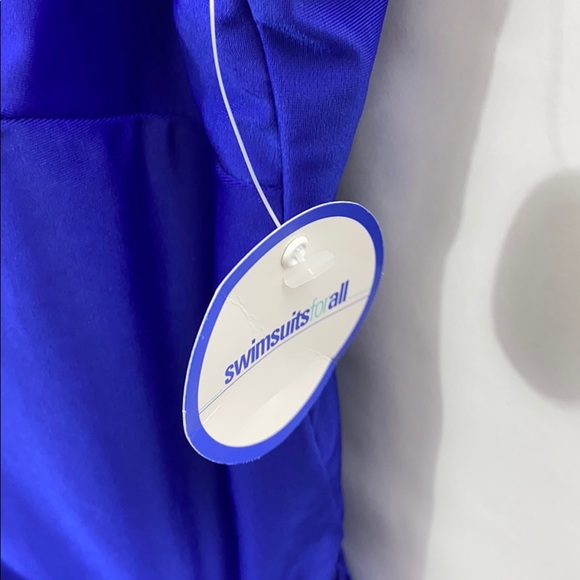 Swimsuits For All Plus Royal Blue Swim Dress - Picture 6 of 12